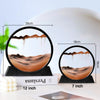 Moving Sand Art Picture Round Glass 3D Hourglass Deep Sea Sandscape In Motion Display Flowing Sand Frame 7/12inch For home Decor